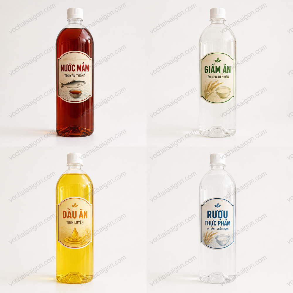chai nhựa PET 1 Lit (1000ml)